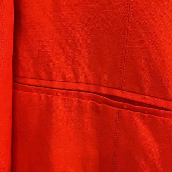 Patrick Petite orange linen/silk blazer - Picture 3 of 10
